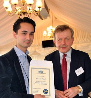 Collingham student Alexander Thanki receives CIFE Prize from Lord Lexden Collingham-student-Alexander-Thanki-receives-CIFE-Prize